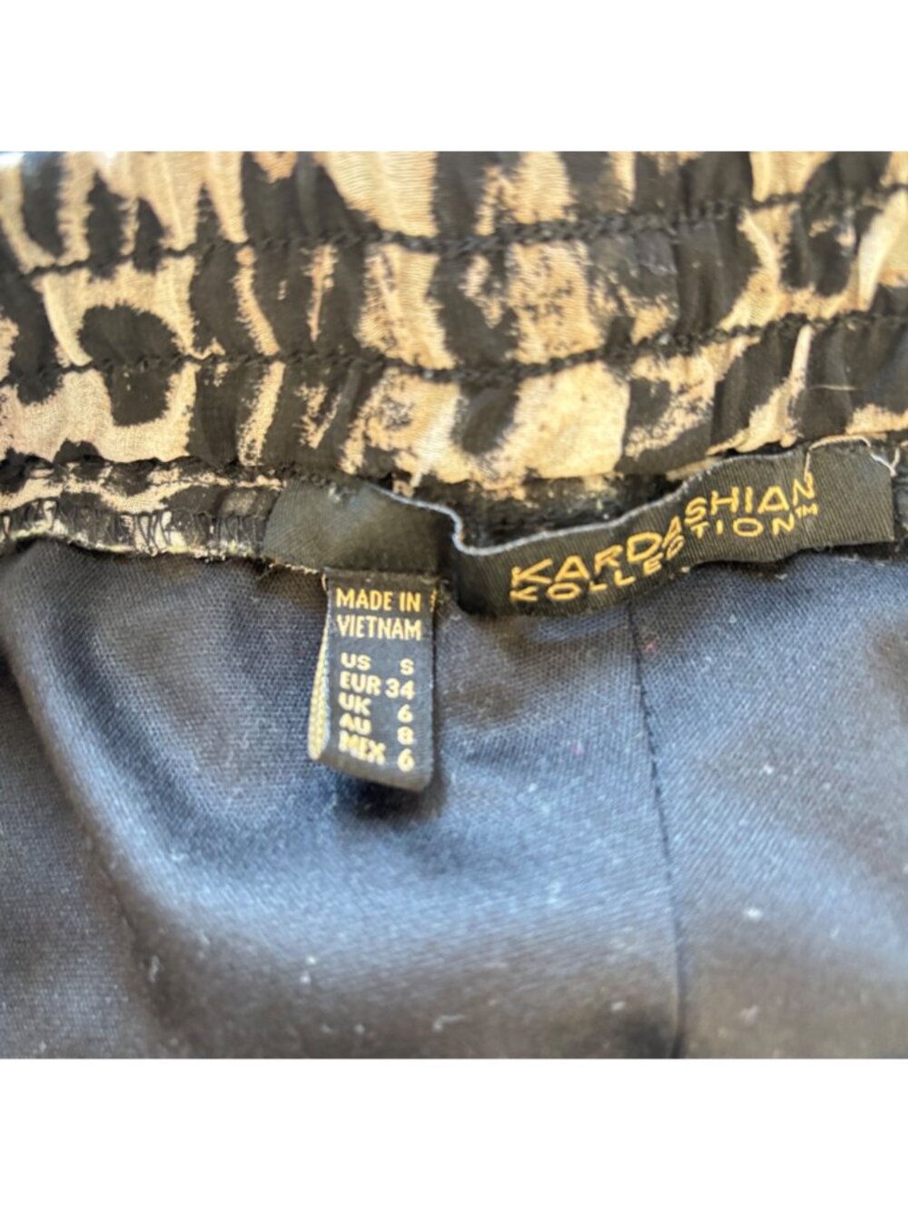 ✨3/$30 Kardashian Kollection Womens S Leopard Print Wide Leg Pants Palazzo - Picture 4 of 5